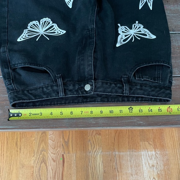 Black denim jeans with butterflies - Picture 7 of 7